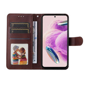 Custodia per telefono in pelle a conchiglia con struttura in vitello classico, For Xiaomi Redmi Note 12S 4G