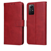 Custodia per telefono in pelle a conchiglia con struttura in vitello classico, For Xiaomi Redmi Note 12S 4G