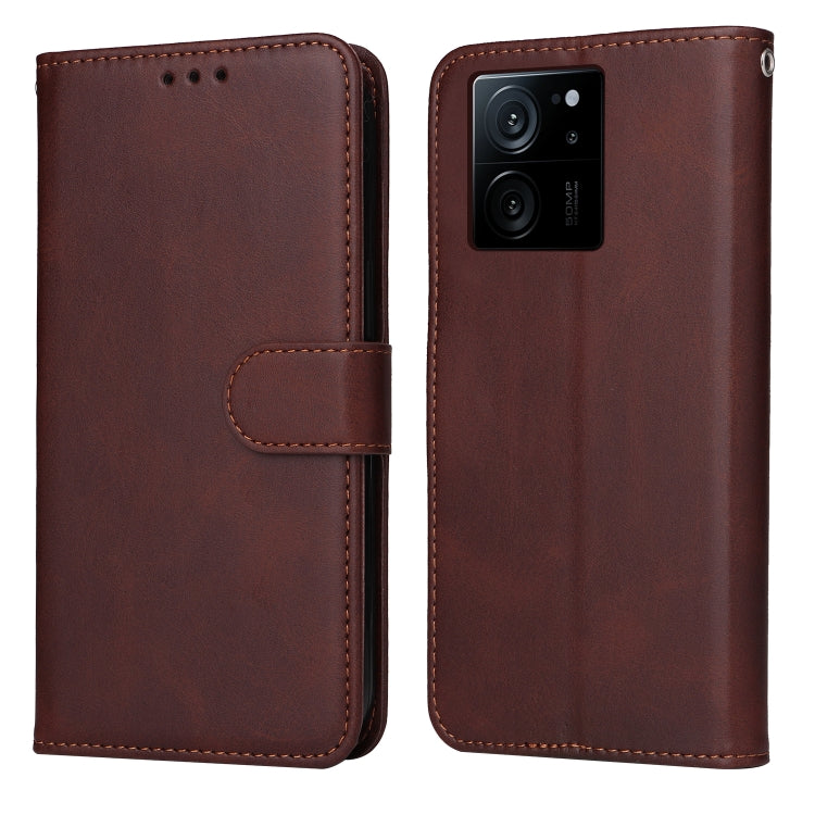 Custodia per telefono in pelle a conchiglia con struttura in vitello classico, For Xiaomi 13T / Redmi K60 Ultra, For Xiaomi Redmi K70 / K70 Pro, For Xiaomi Redmi Poco F5, For Xiaomi Redmi K60 / K60 Pro