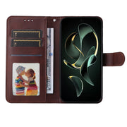 Custodia per telefono in pelle a conchiglia con struttura in vitello classico, For Xiaomi 13T / Redmi K60 Ultra, For Xiaomi Redmi K70 / K70 Pro, For Xiaomi Redmi Poco F5, For Xiaomi Redmi K60 / K60 Pro