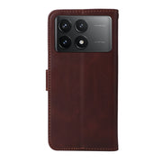 Custodia per telefono in pelle a conchiglia con struttura in vitello classico, For Xiaomi Redmi K70E, For Xiaomi 14 Ultra, For Xiaomi 14 Pro, For Xiaomi 14