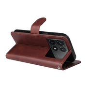 Custodia per telefono in pelle a conchiglia con struttura in vitello classico, For Xiaomi Redmi K70E, For Xiaomi 14 Ultra, For Xiaomi 14 Pro, For Xiaomi 14