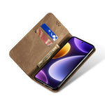 Custodia per cellulare in pelle stile casual con struttura in denim, For Xiaomi Redmi Note 12 Turbo / Poco F5