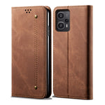 Custodia per cellulare in pelle stile casual con struttura in denim, For Xiaomi Redmi Note 12 Turbo / Poco F5