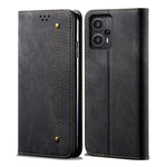 Custodia per cellulare in pelle stile casual con struttura in denim, For Xiaomi Redmi Note 12 Turbo / Poco F5