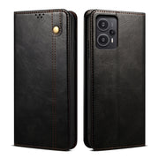 Custodia per telefono in pelle a conchiglia con struttura a cavallo pazzo in cera d'olio, For Xiaomi Redmi Note 12 Turbo / Poco F5, For Xiaomi Redmi Note 12 Turbo