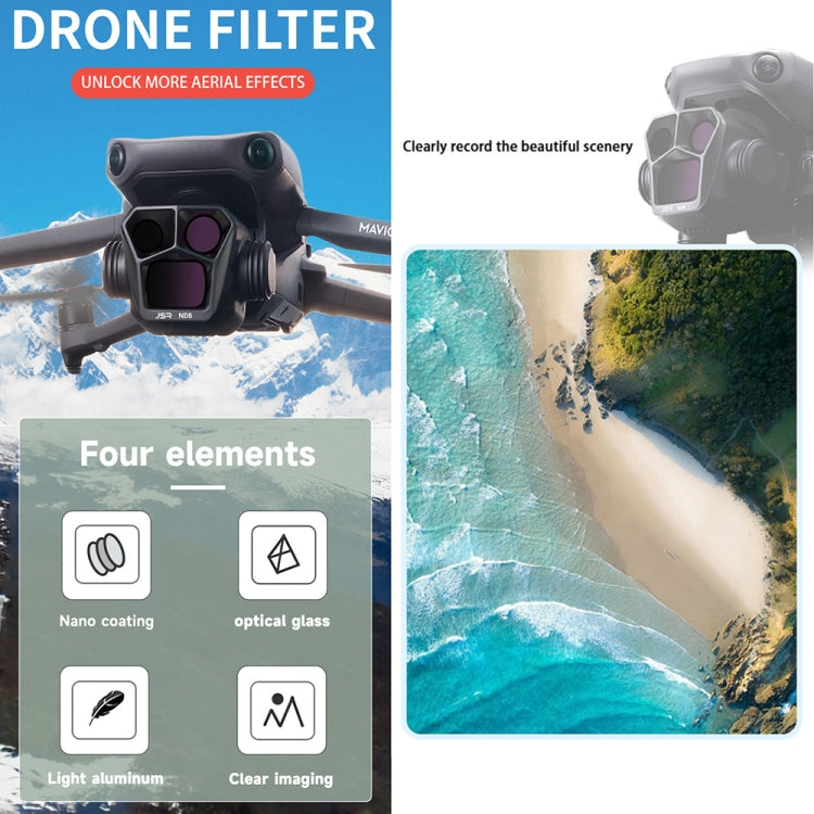 Filtro obiettivo 3 in 1 CPL ND8 ND16 per DJI Mavic 3 Pro