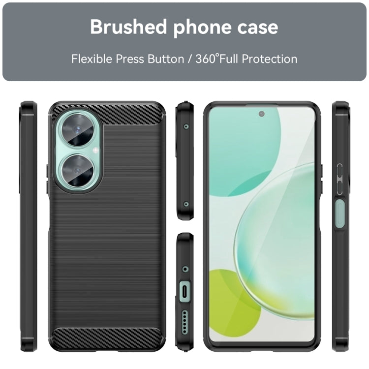 Custodia per telefono TPU in fibra di carbonio con trama spazzolata, For Huawei nova 11i, For Huawei Maimang 20