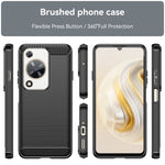 Custodia per telefono TPU in fibra di carbonio con trama spazzolata, For Huawei nova Y72, For Huawei nova 12 Ultra, For Huawei Enjoy 70, For Huawei nova 12 Pro, For Huawei nova 12, For Huawei Mate 60 RS Ultimate, For Huawei Mate 60 Pro+                ...