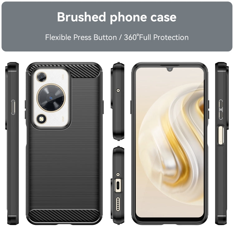 Custodia per telefono TPU in fibra di carbonio con trama spazzolata, For Huawei nova Y72, For Huawei nova 12 Ultra, For Huawei Enjoy 70, For Huawei nova 12 Pro, For Huawei nova 12, For Huawei Mate 60 RS Ultimate, For Huawei Mate 60 Pro+                ...