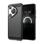 Custodia per telefono TPU in fibra di carbonio con trama spazzolata, For Huawei Pura 80 Ultra 5G, For Huawei Pura 80 Pro+ 5G, For Huawei Pura 80 Pro 5G, For Huawei Pura 80 5G, For Huawei Mate 70 Pro / 70 Pro+, For Huawei Mate 70                        ...