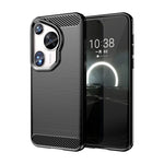 Custodia per telefono TPU in fibra di carbonio con trama spazzolata, For Huawei Pura 80 Ultra 5G, For Huawei Pura 80 Pro+ 5G, For Huawei Pura 80 Pro 5G, For Huawei Pura 80 5G, For Huawei Mate 70 Pro / 70 Pro+, For Huawei Mate 70                        ...