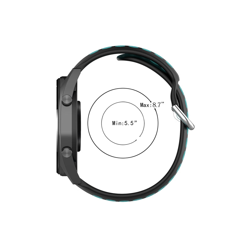 Cinturino di ricambio in silicone bicolore sportivo universale da 22 mm