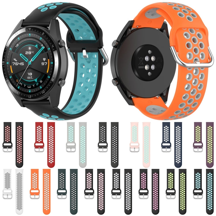 Cinturino di ricambio in silicone bicolore sportivo universale da 22 mm