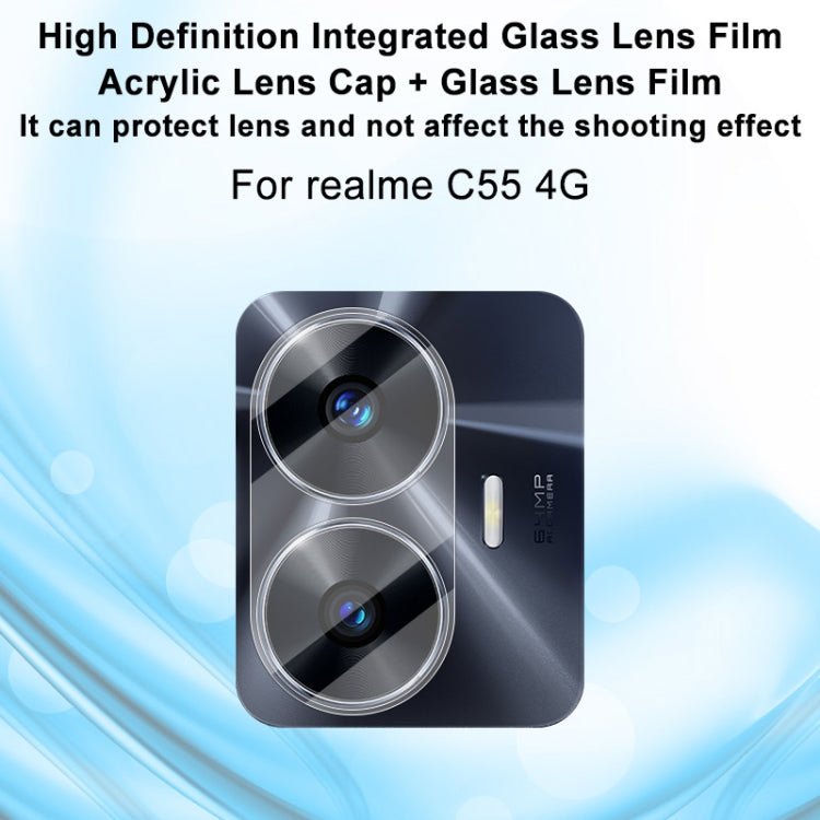 Pellicola in vetro temperato per obiettivo della fotocamera posteriore integrata imak, For Realme C55 4G