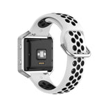 Per Fitbit Versa 2 / Versa / Versa Lite / Blaze 23mm Cinturino sportivo in silicone bicolore con cinturino di ricambio