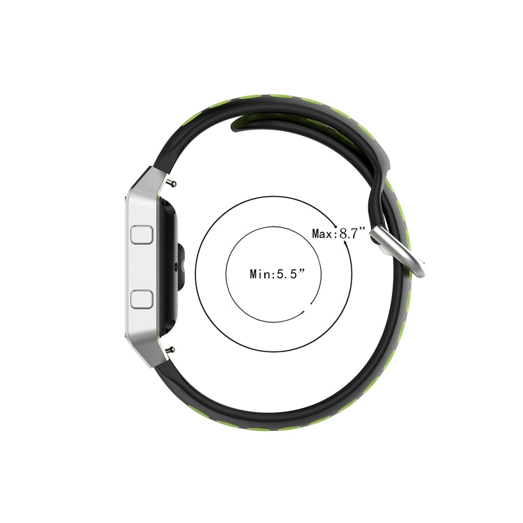 Per Fitbit Versa 2 / Versa / Versa Lite / Blaze 23mm Cinturino sportivo in silicone bicolore con cinturino di ricambio