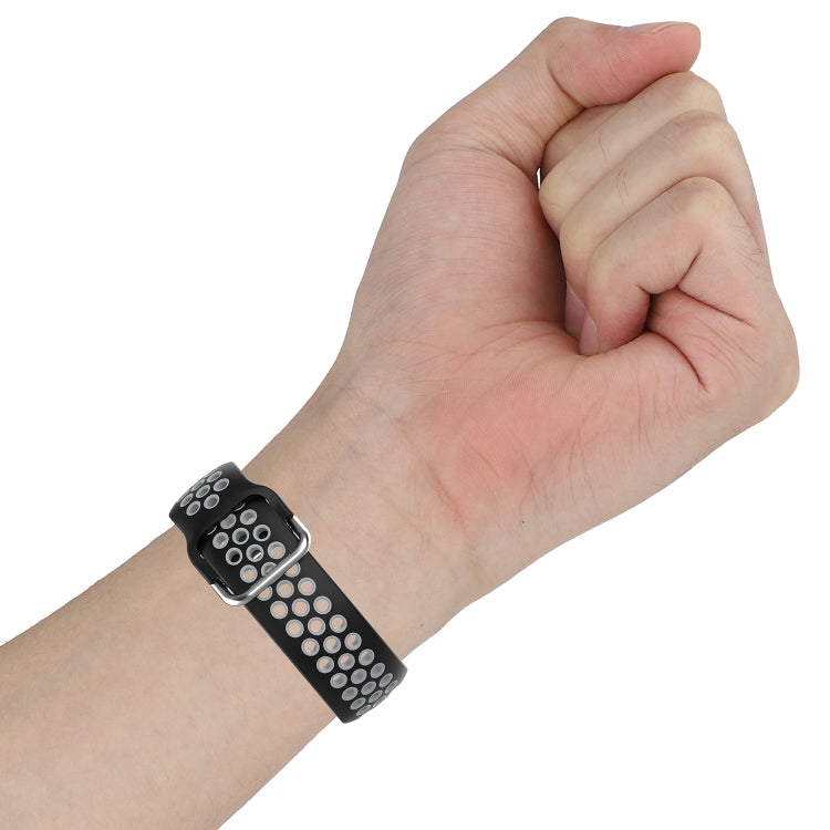 Per Fitbit Versa 2 / Versa / Versa Lite / Blaze 23mm Cinturino sportivo in silicone bicolore con cinturino di ricambio