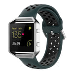 Per Fitbit Versa 2 / Versa / Versa Lite / Blaze 23mm Cinturino sportivo in silicone bicolore con cinturino di ricambio