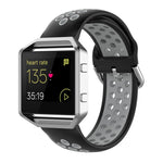 Per Fitbit Versa 2 / Versa / Versa Lite / Blaze 23mm Cinturino sportivo in silicone bicolore con cinturino di ricambio