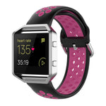 Per Fitbit Versa 2 / Versa / Versa Lite / Blaze 23mm Cinturino sportivo in silicone bicolore con cinturino di ricambio