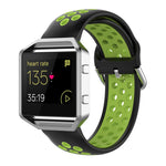 Per Fitbit Versa 2 / Versa / Versa Lite / Blaze 23mm Cinturino sportivo in silicone bicolore con cinturino di ricambio