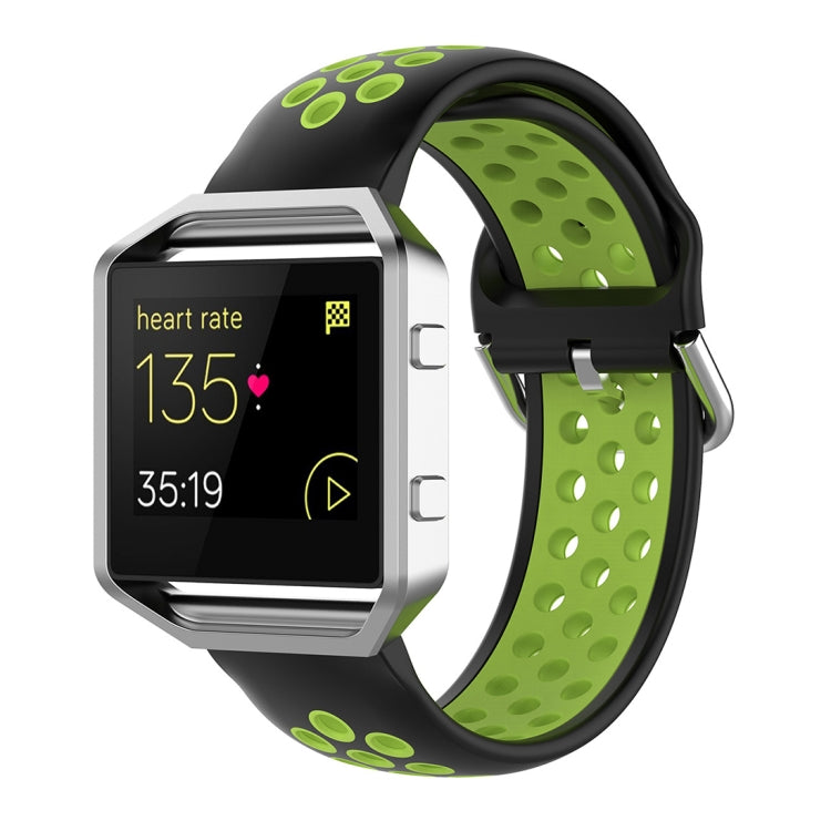 Per Fitbit Versa 2 / Versa / Versa Lite / Blaze 23mm Cinturino sportivo in silicone bicolore con cinturino di ricambio