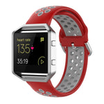 Per Fitbit Versa 2 / Versa / Versa Lite / Blaze 23mm Cinturino sportivo in silicone bicolore con cinturino di ricambio