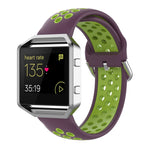 Per Fitbit Versa 2 / Versa / Versa Lite / Blaze 23mm Cinturino sportivo in silicone bicolore con cinturino di ricambio