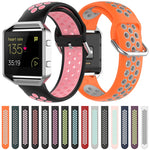 Per Fitbit Versa 2 / Versa / Versa Lite / Blaze 23mm Cinturino sportivo in silicone bicolore con cinturino di ricambio