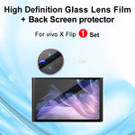 1 set di anello di protezione per fotocamera posteriore in vetro temperato imak + adesivo per schermo posteriore in vetro, For vivo X Flip