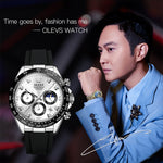 OLEVS 2875 Cronografo sportivo multifunzionale da uomo Orologio al quarzo impermeabile
