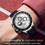 OLEVS 2875 Cronografo sportivo multifunzionale da uomo Orologio al quarzo impermeabile