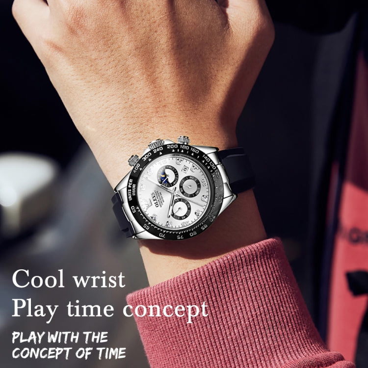 OLEVS 2875 Cronografo sportivo multifunzionale da uomo Orologio al quarzo impermeabile