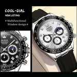 OLEVS 2875 Cronografo sportivo multifunzionale da uomo Orologio al quarzo impermeabile