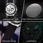 OLEVS 2875 Cronografo sportivo multifunzionale da uomo Orologio al quarzo impermeabile