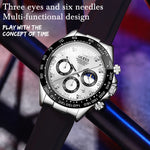 OLEVS 2875 Cronografo sportivo multifunzionale da uomo Orologio al quarzo impermeabile