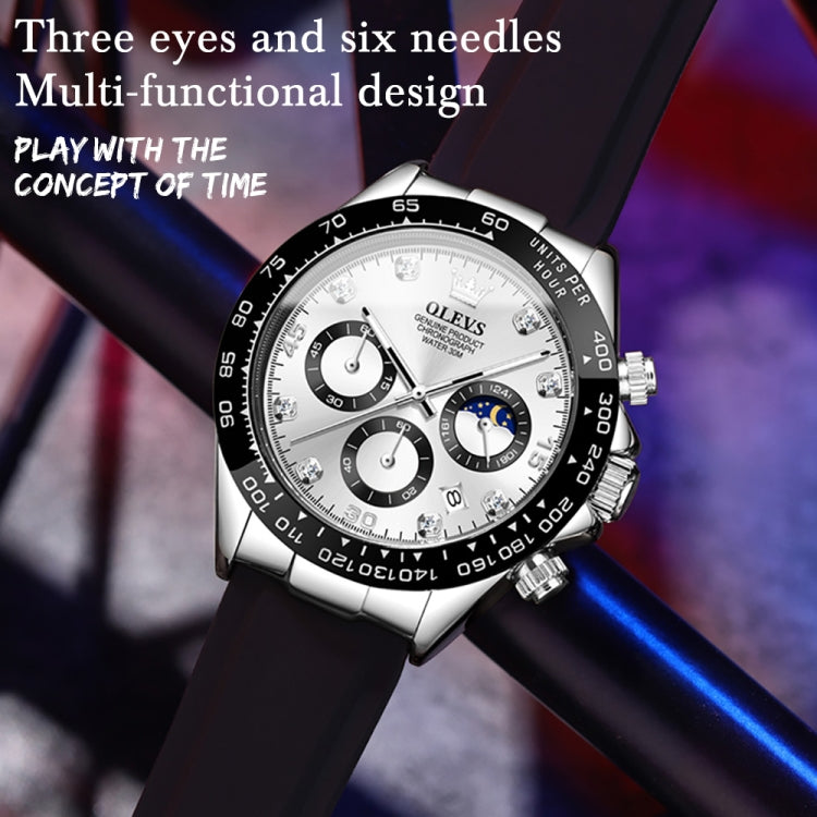 OLEVS 2875 Cronografo sportivo multifunzionale da uomo Orologio al quarzo impermeabile
