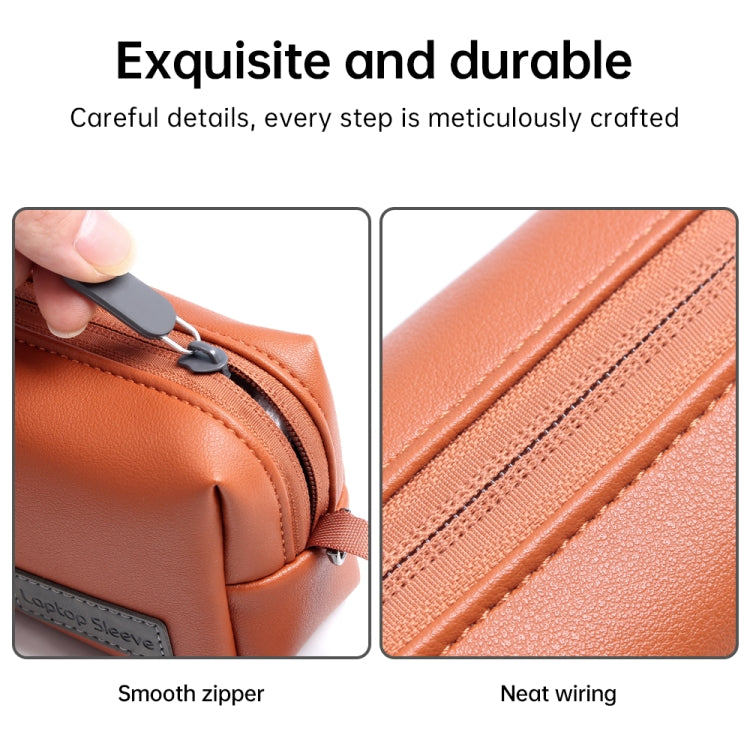 Borsa per accessori per laptop in pelle PU impermeabile
