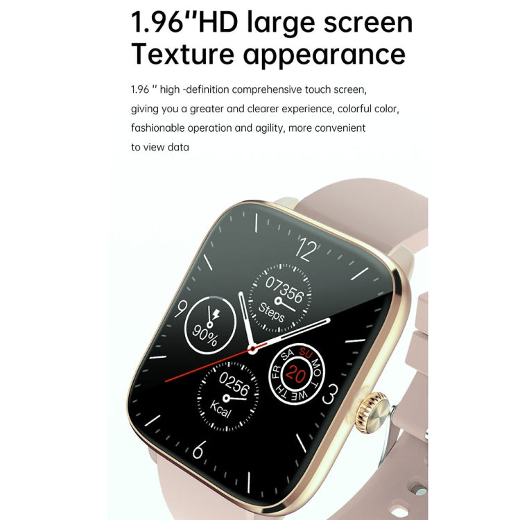 T20 Smart Watch con cinturino in silicone impermeabile IP67 da 1,96 pollici, supporta chiamate Bluetooth dual-mode / monitoraggio della frequenza cardiaca