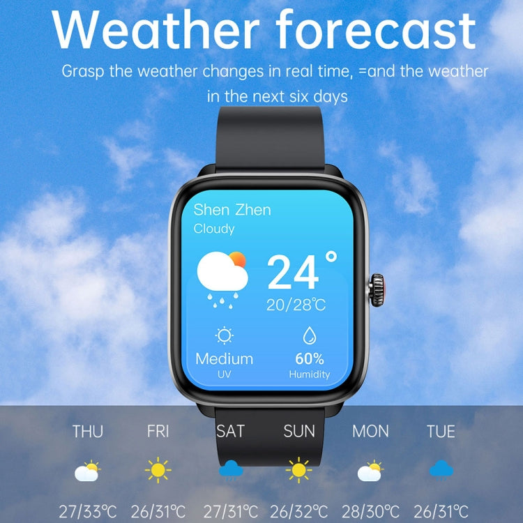 T20 Smart Watch con cinturino in silicone impermeabile IP67 da 1,96 pollici, supporta chiamate Bluetooth dual-mode / monitoraggio della frequenza cardiaca