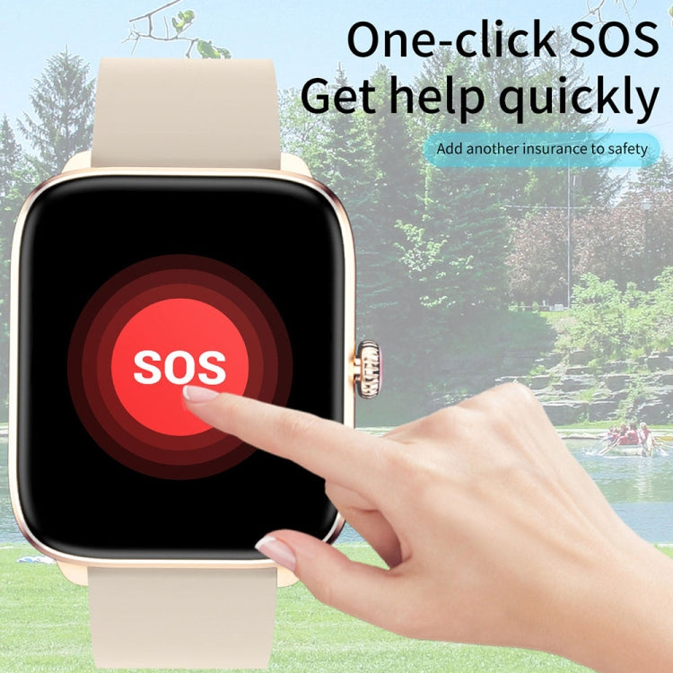 T20 Smart Watch con cinturino in silicone impermeabile IP67 da 1,96 pollici, supporta chiamate Bluetooth dual-mode / monitoraggio della frequenza cardiaca