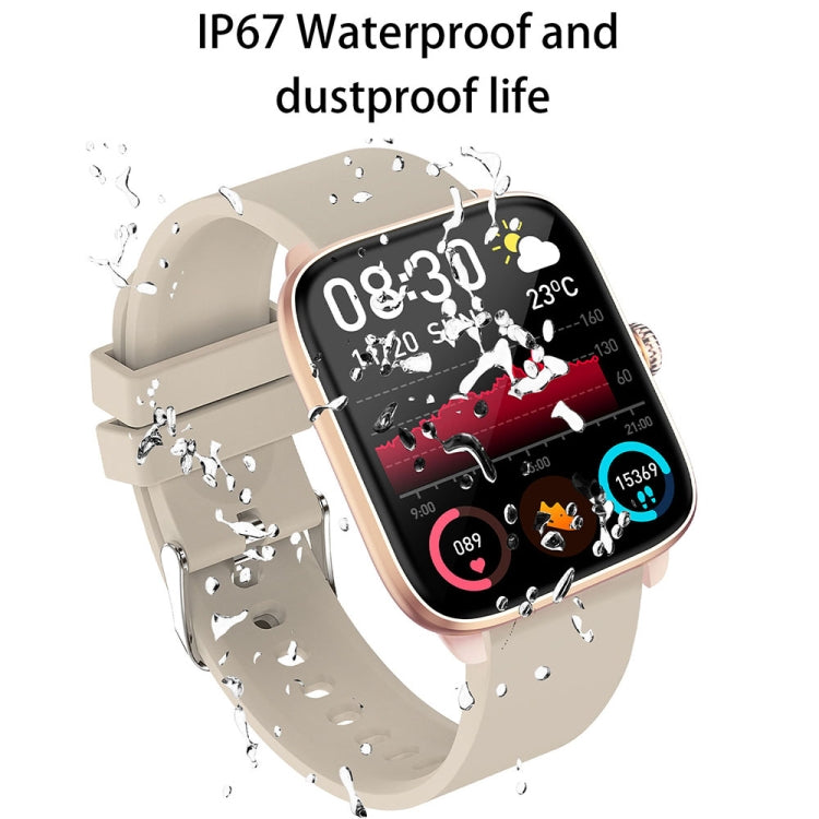 T20 Smart Watch con cinturino in silicone impermeabile IP67 da 1,96 pollici, supporta chiamate Bluetooth dual-mode / monitoraggio della frequenza cardiaca
