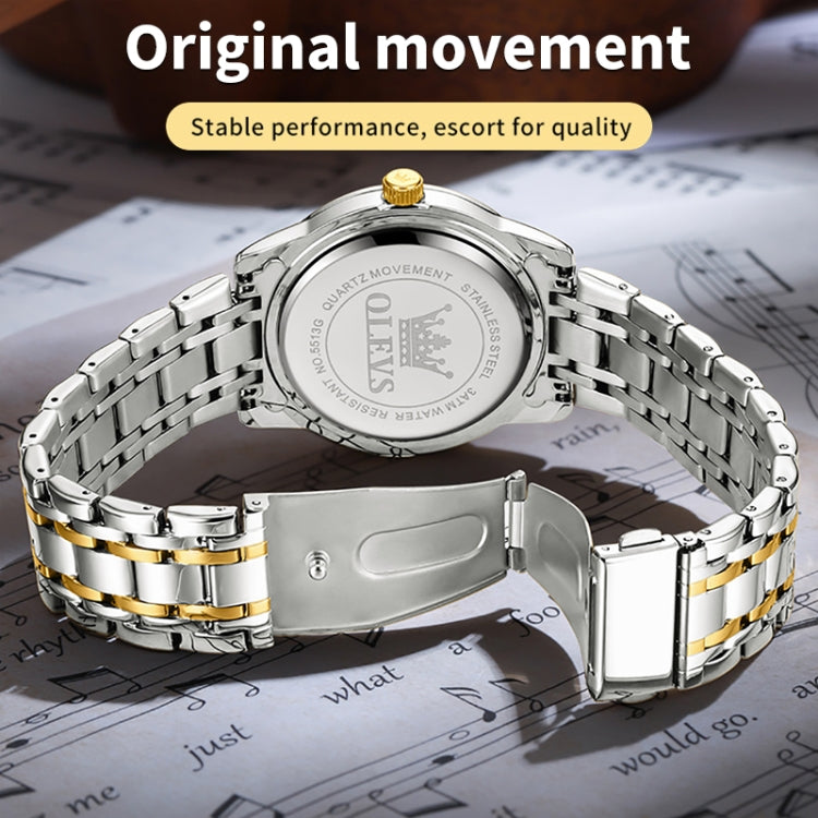 Orologio al quarzo impermeabile luminoso da uomo d'affari OLEVS 5513