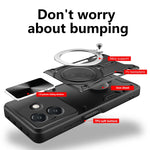 Custodia per telefono con supporto magnetico per camshield scorrevole con texture CD, For OPPO A3x 5G India / A3x 4G, For OPPO Reno12 F 5G Global, For OPPO A3 Pro 5G India, For OPPO Reno12 Pro 5G Global
