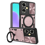 Custodia per telefono con supporto magnetico per camshield scorrevole con texture CD, For OPPO Reno14 F 5G Global, For OPPO A5 5G Global / A5x 5G, For OPPO Reno14 5G Global, For OPPO A59 5G Global