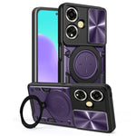 Custodia per telefono con supporto magnetico per camshield scorrevole con texture CD, For OPPO Reno14 F 5G Global, For OPPO A5 5G Global / A5x 5G, For OPPO Reno14 5G Global, For OPPO A59 5G Global