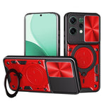 Custodia per telefono con supporto magnetico per camshield scorrevole con texture CD, For OPPO Reno14 F 5G Global, For OPPO A5 5G Global / A5x 5G, For OPPO Reno14 5G Global, For OPPO A59 5G Global