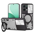 Custodia per telefono con supporto magnetico per camshield scorrevole con texture CD, For OPPO Reno14 F 5G Global, For OPPO A5 5G Global / A5x 5G, For OPPO Reno14 5G Global, For OPPO A59 5G Global