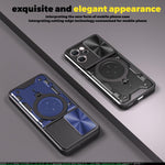 Custodia per telefono con supporto magnetico per camshield scorrevole con texture CD, For OPPO Reno14 F 5G Global, For OPPO A5 5G Global / A5x 5G, For OPPO Reno14 5G Global, For OPPO A59 5G Global